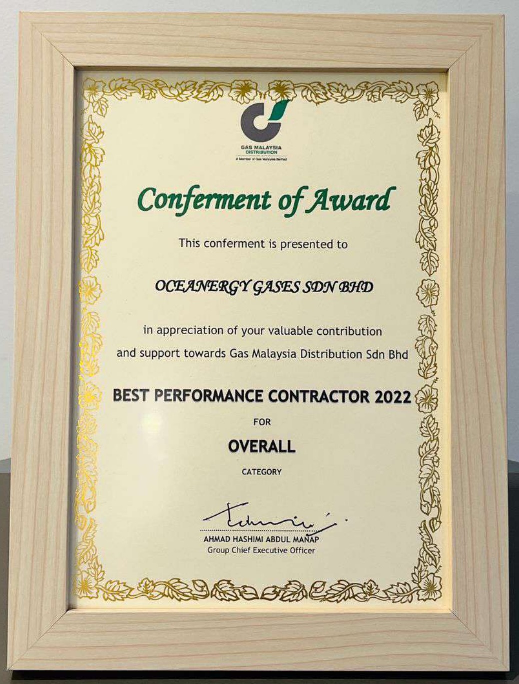 Best Performance Contractor 2022 (Overall)